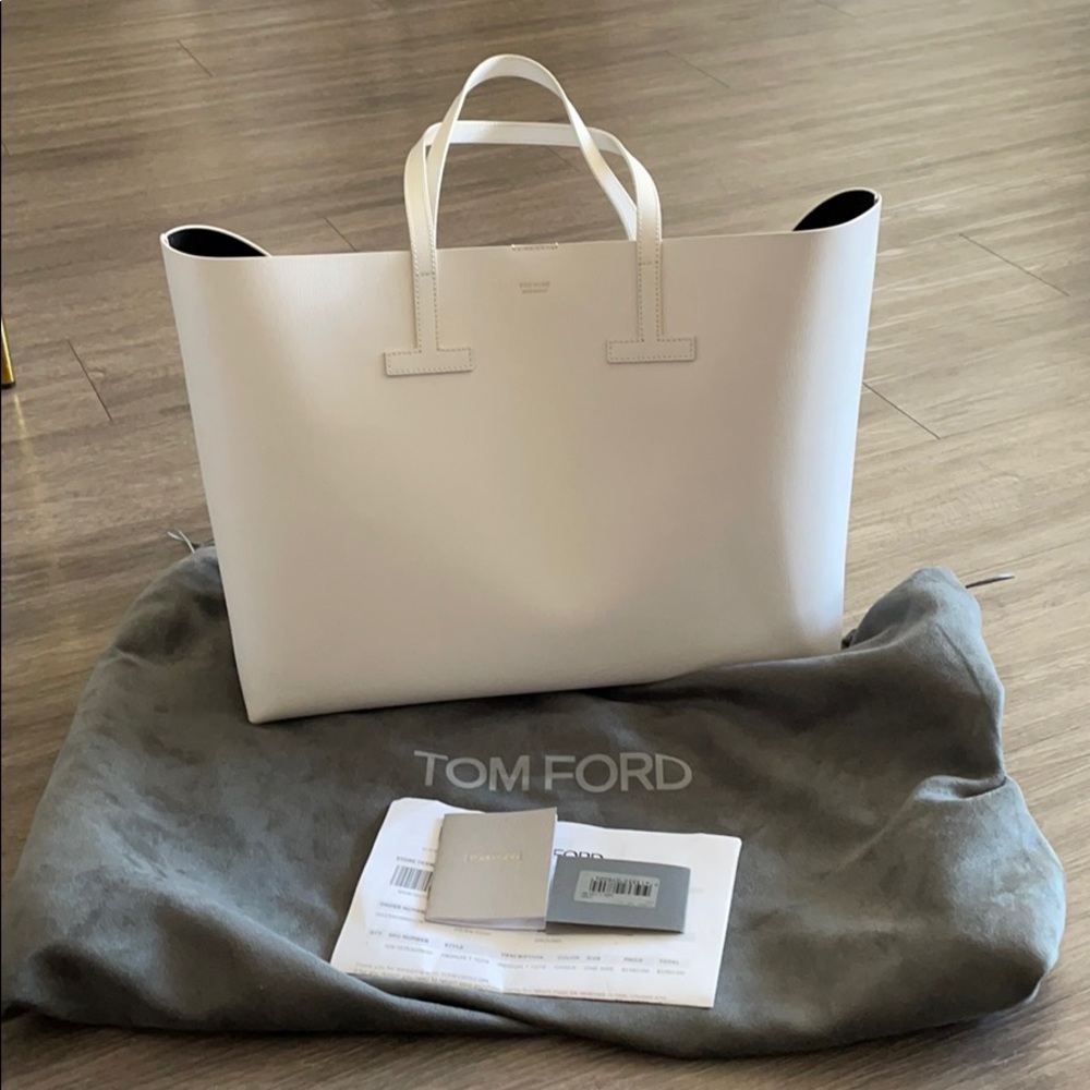 Tom Ford Chalk White Medium Tote